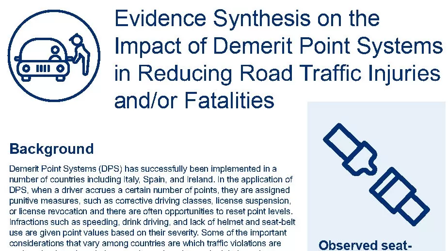 Johns Hopkins Bloomberg School of Public Health - Evidence Synthesis on the Impact of Demerit Point Systems in Reducing Road Traffic Injuries and_or Fatalities (2024)