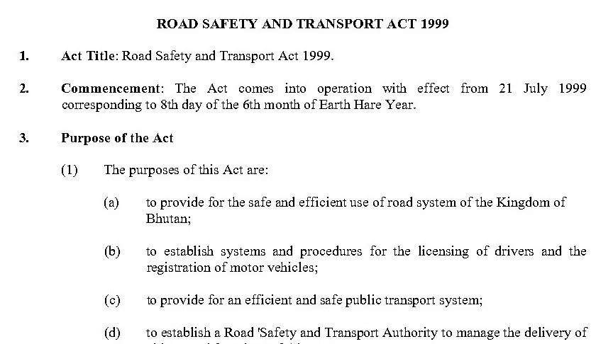 The Act comes into operation with effect from 21 July 1999 corresponding to 8th day of the 6th month of Earth Hare Year.