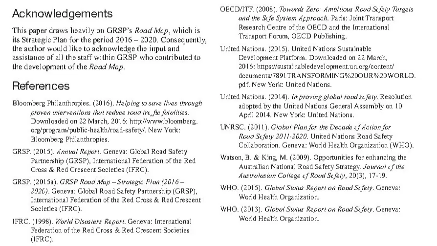 The Multilateral Development Banks´ Road Safety Initiative