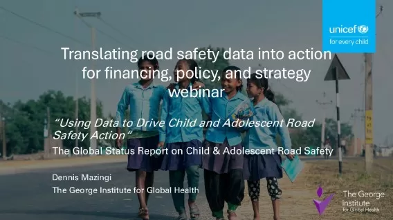 Using Data to Drive Child and Adolescent Road Safety Action_Dennis Mazingi